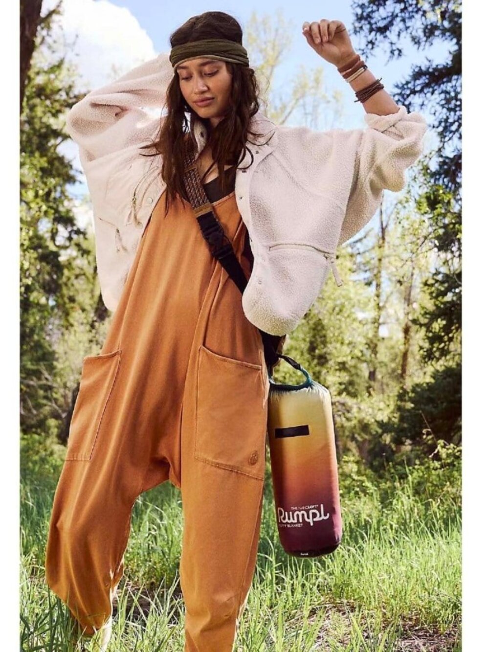 Free People FP Movement Hot Shot Onesie - Toasted Coconut - Size Small